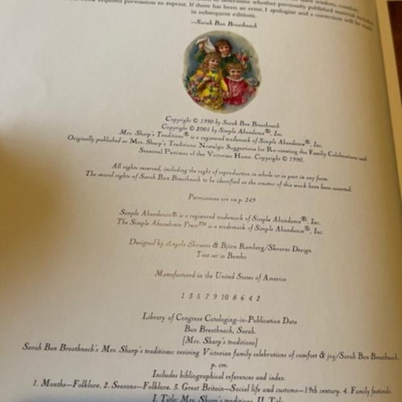 Sarah Ban Breathnach's Mrs.Sharp's Traditions. - Picture 4 of 5